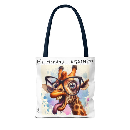 It's Monday...AGAIN??? Funny Giraffe Tote Bag