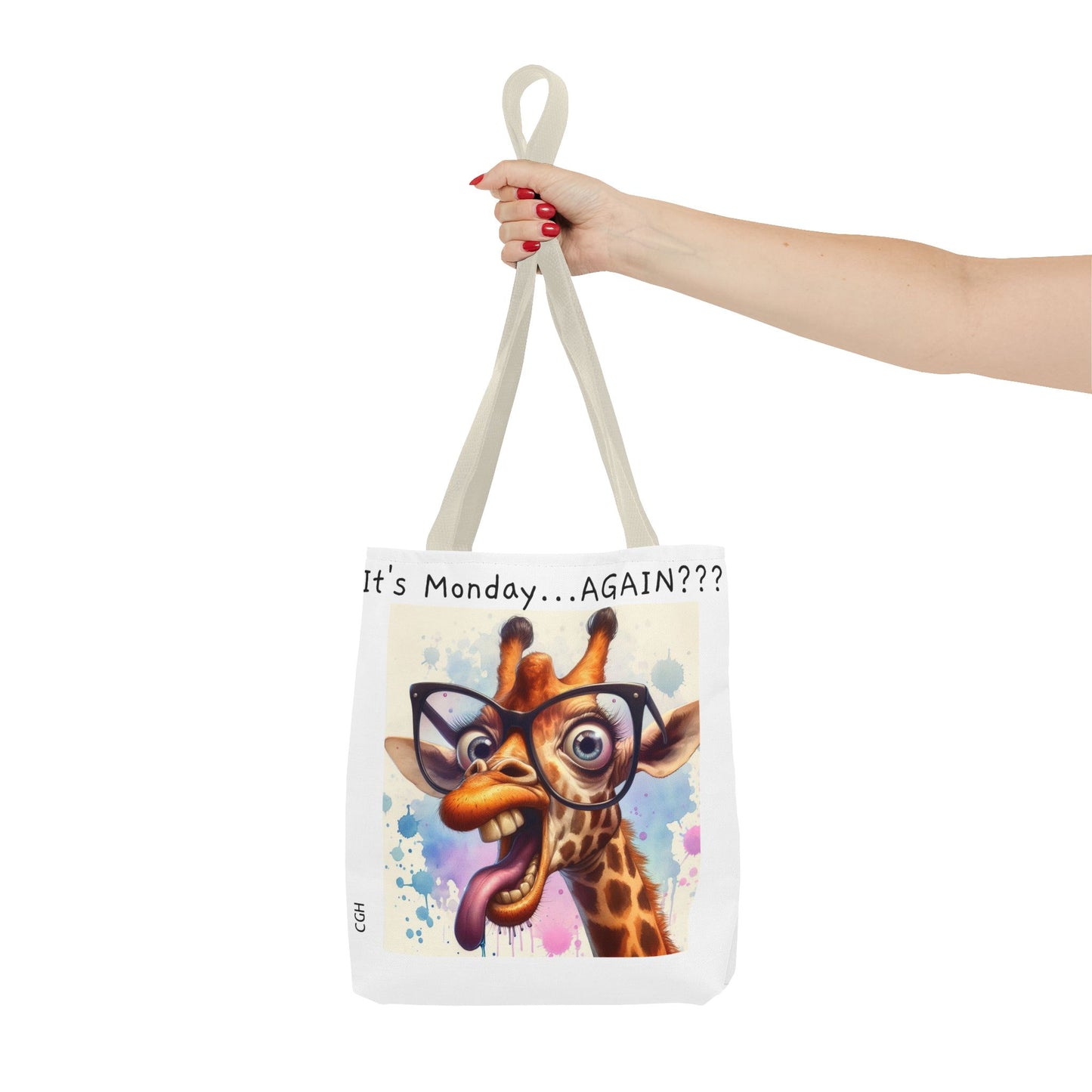 It's Monday...AGAIN??? Funny Giraffe Tote Bag