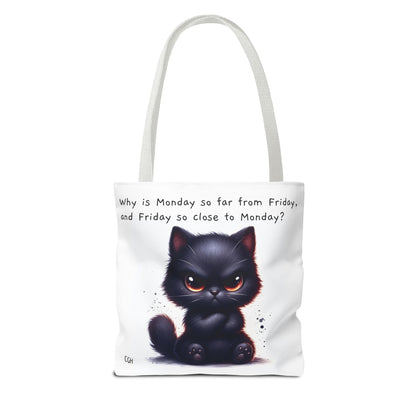 Angry Black Cat Tote Bag