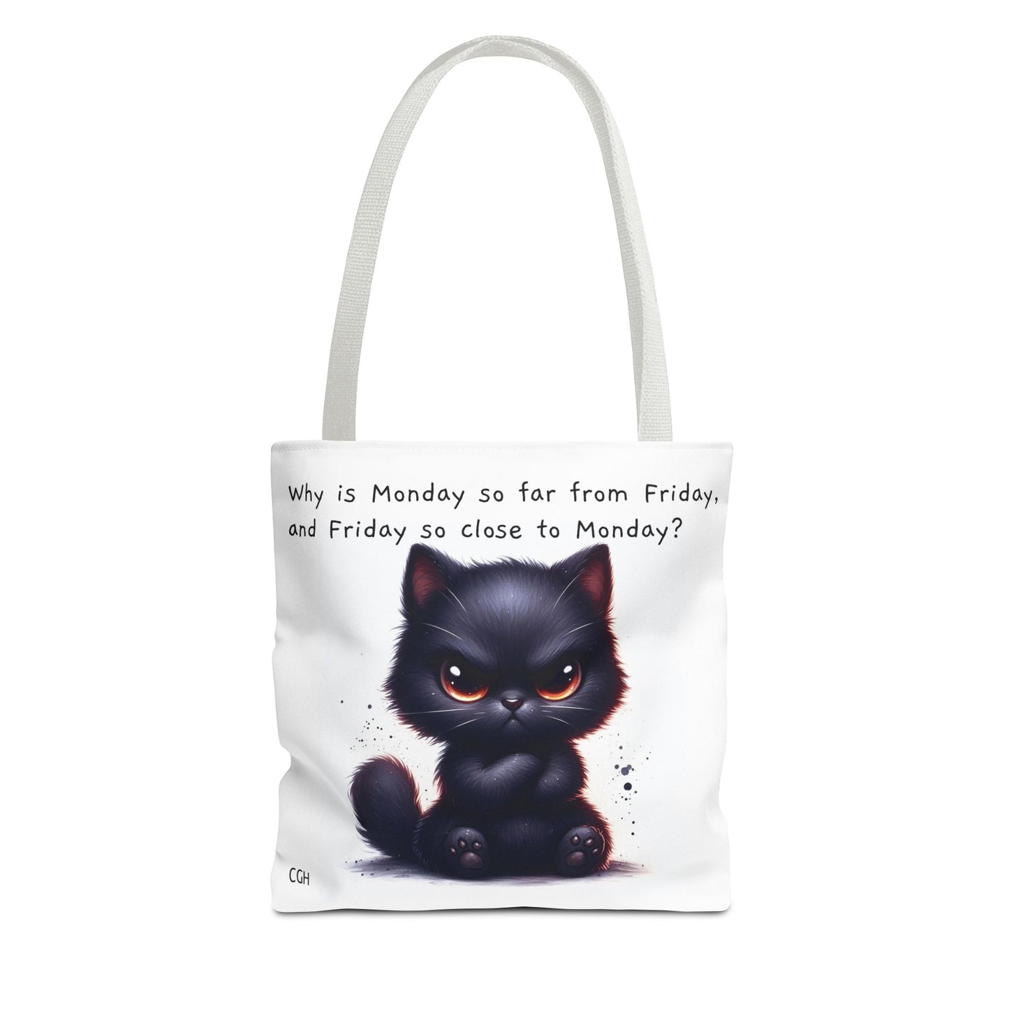 Angry Black Cat Tote Bag