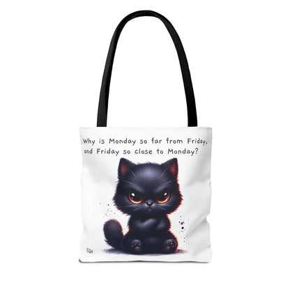 Angry Black Cat Tote Bag