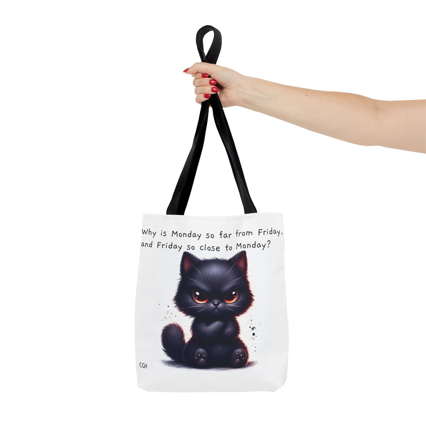 Angry Black Cat Tote Bag