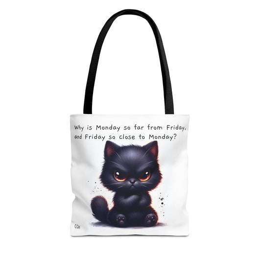 Angry Black Cat Tote Bag