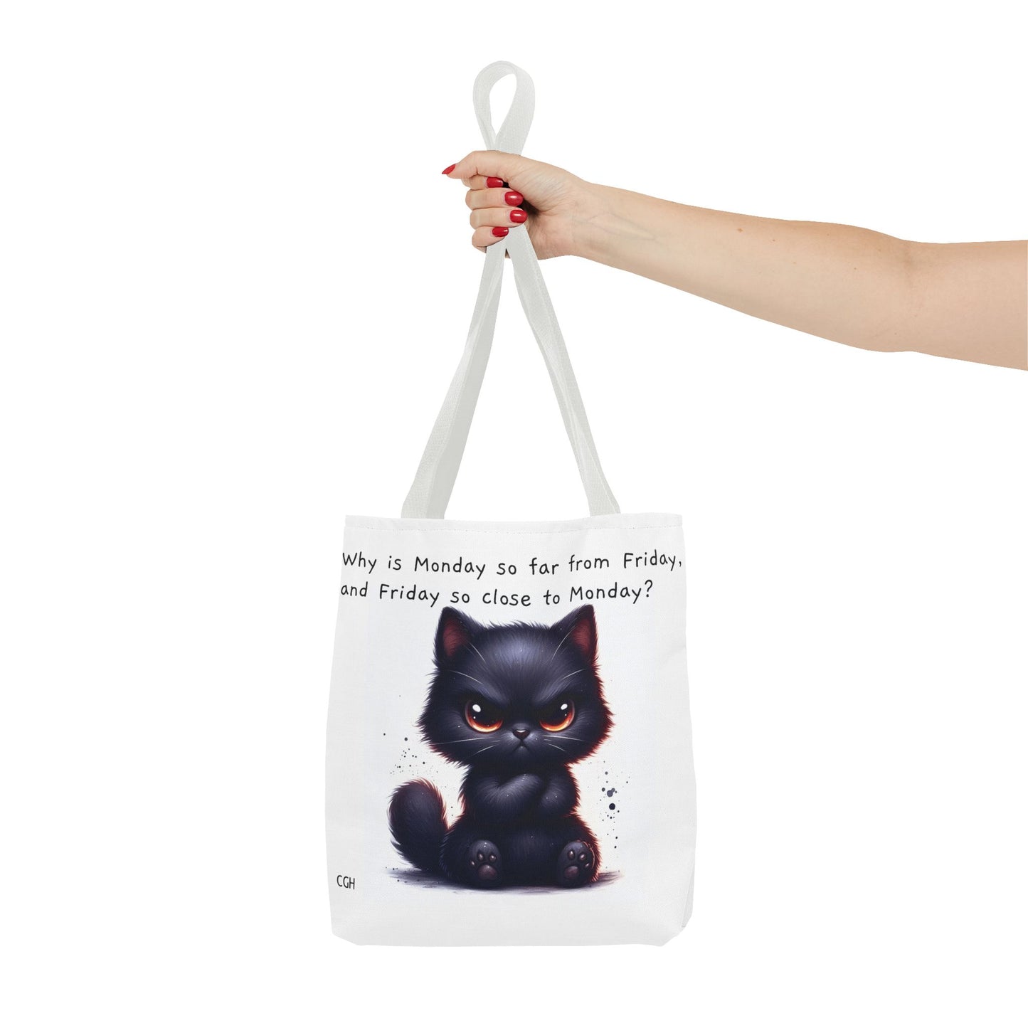 Angry Black Cat Tote Bag